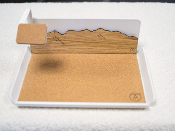 vide-poche métal ARTPINA® vide-poche métal blanc avec support de montre et fond personnalisé - ARTPINA®