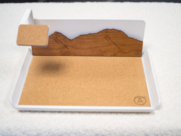 vide-poche métal ARTPINA® vide-poche métal blanc avec support de montre et fond personnalisé - ARTPINA®