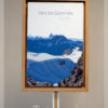 Tableau Chamonix Mont Blanc, et son cadre en chêne massif de l'artiste Nicholas PERILLI en vue de face
