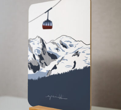 Tableau de Chamonix Mont-Blanc, de la gamme "mini tableau" ARTPINA®.