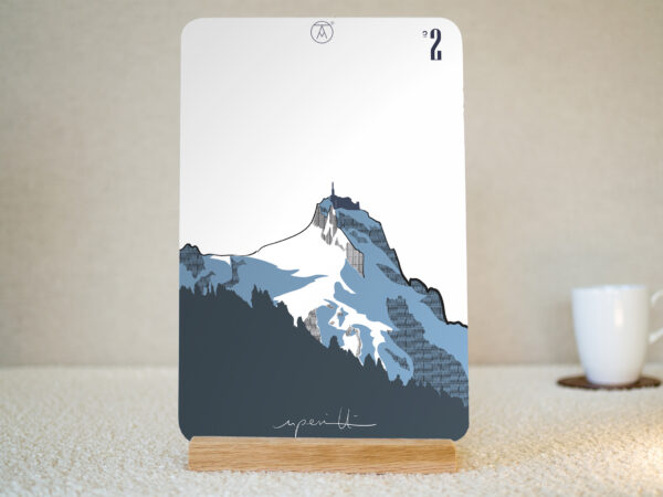 Tableau de l'Aiguille du Midi, Chamonix Mont-Blanc, de la gamme "mini tableau" ARTPINA®.