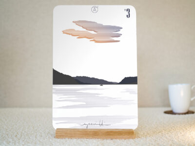 Tableau du Lac du Bourget, Savoie, de la gamme "mini tableau" ARTPINA®.