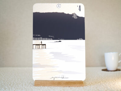 Tableau de la Dent du Chat - Lac du Bourget, Savoie, de la gamme "mini tableau" ARTPINA®.