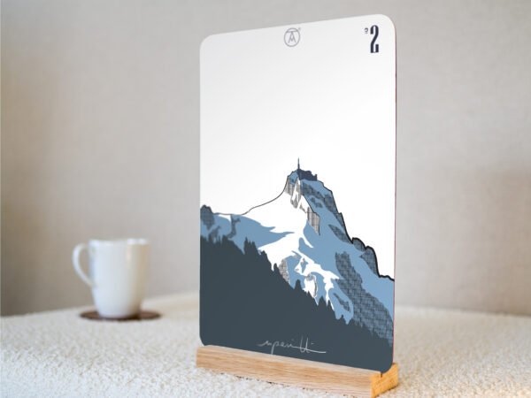 Tableau de l'Aiguille du Midi, Chamonix Mont-Blanc, de la gamme "mini tableau" ARTPINA®.