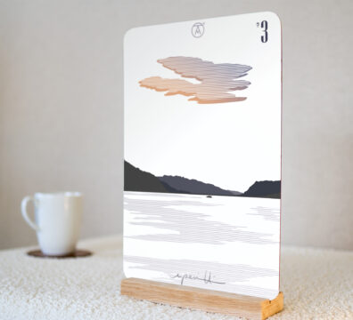 Tableau du Lac du Bourget, Savoie, de la gamme "mini tableau" ARTPINA®.