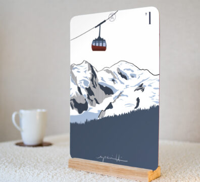 Tableau de Chamonix Mont-Blanc, de la gamme "mini tableau" ARTPINA®.