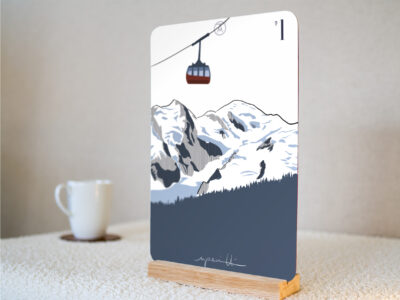 Mini Tableau Chamonix Mont-Blanc Tableau de Chamonix Mont-Blanc, de la gamme "mini tableau" ARTPINA®.