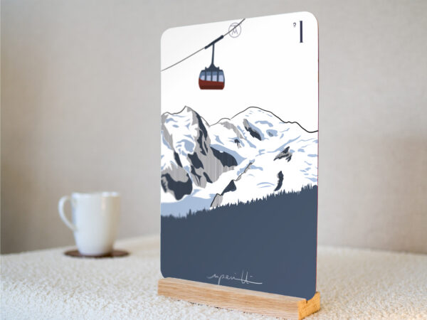 Mini Tableau Chamonix Mont-Blanc Tableau de Chamonix Mont-Blanc, de la gamme "mini tableau" ARTPINA®.