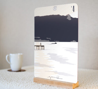 Tableau de la Dent du Chat - Lac du Bourget, Savoie, de la gamme "mini tableau" ARTPINA®.