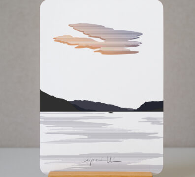 Tableau du Lac du Bourget, Savoie, de la gamme "mini tableau" ARTPINA®.