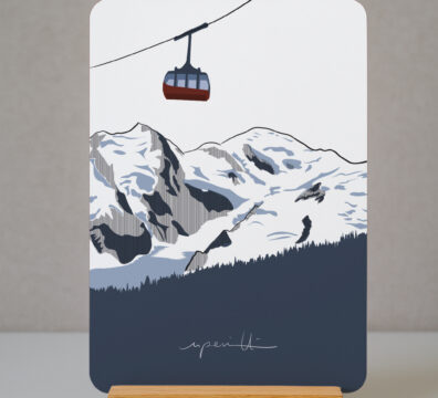 Tableau de Chamonix Mont-Blanc, de la gamme "mini tableau" ARTPINA®.