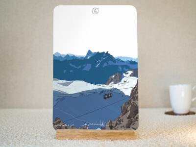 Tableau Panoramic Mont Blanc, de la gamme "mini tableau" ARTPINA®.
