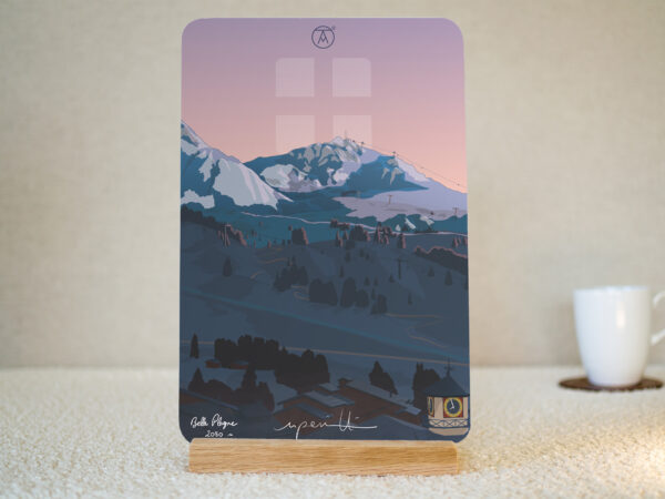 Tableau Belle Plagne, de la gamme "mini tableau" ARTPINA®.
