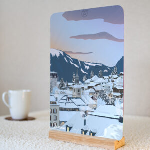 Tableau Chamonix Hiver, de la gamme "mini tableau" ARTPINA®.